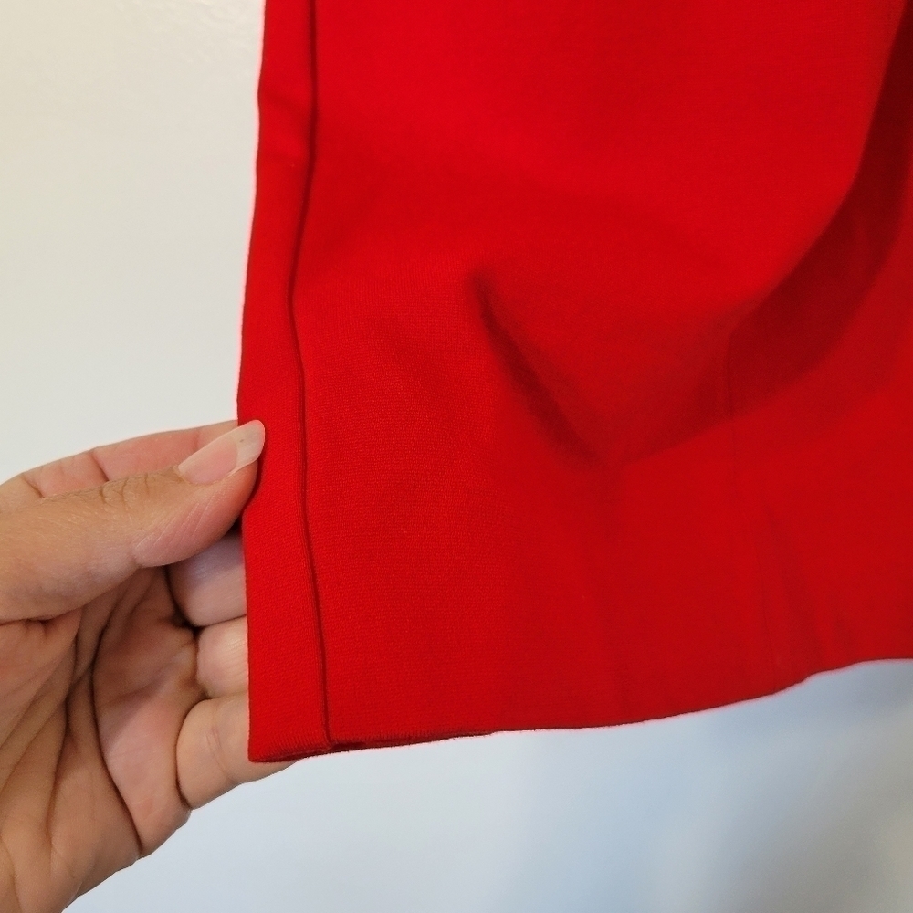 J. Crew Red Fitted Zip Ponte Dress Size 10 - Picture 9 of 9